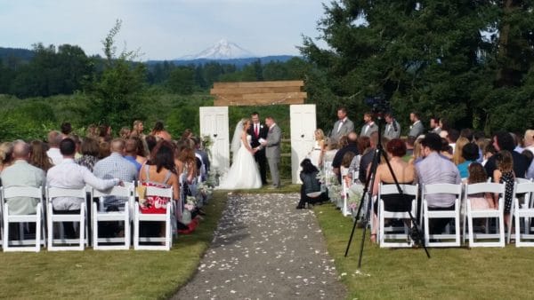 Canby Wedding Ceremony Oak View Acres