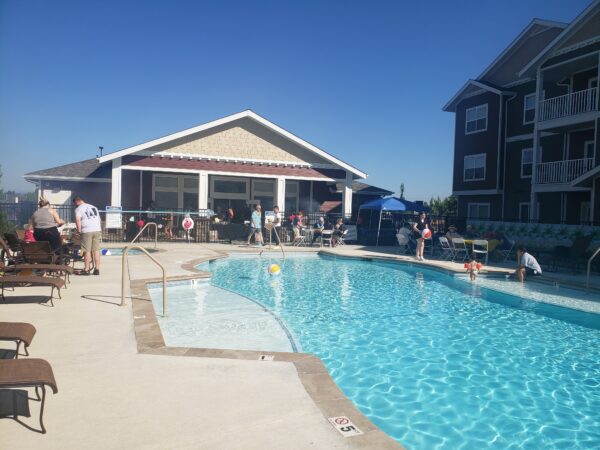 Vancouver Washington apartment community pool party (7-9-21)